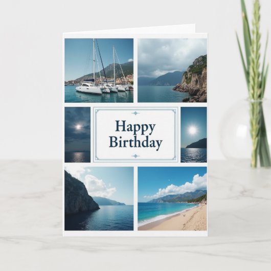 Carte d'anniversaire Marine Mosaic (Devant)