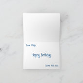 Carte d'anniversaire Marine, violet et orange cycl (Intérieur)