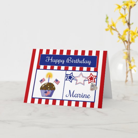 Carte d'anniversaire maritime (Fleur jaune)