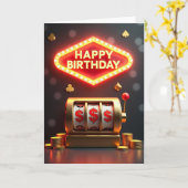 Carte d'anniversaire Marquee Lights (Fleur jaune)