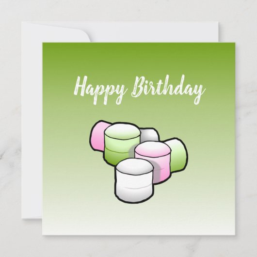 Carte d'anniversaire Marshmallow (Devant)