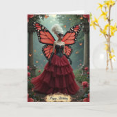 Carte d'anniversaire Mascarade (Fleur jaune)
