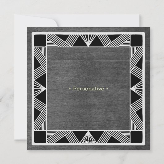 Carte d'anniversaire Masculine Gris en bois modern (Dos)