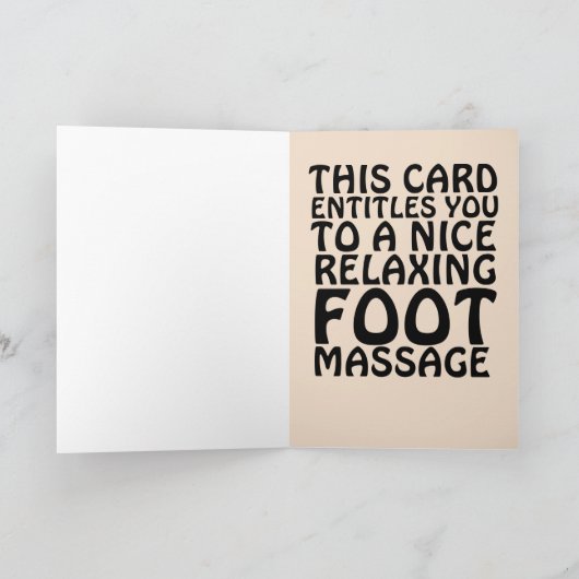 CARTE D'ANNIVERSAIRE MASSAGE À PIED (Intérieur)