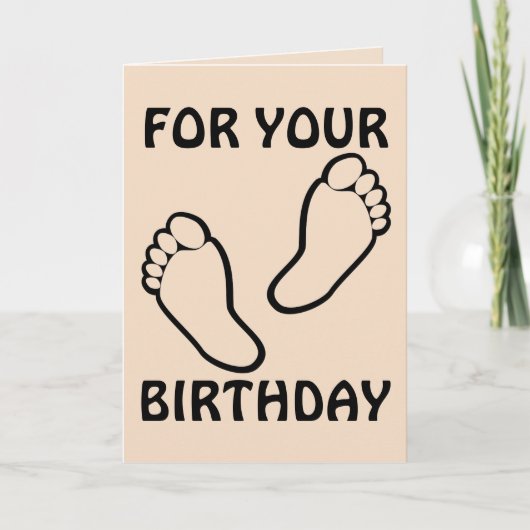 CARTE D'ANNIVERSAIRE MASSAGE À PIED (Devant)