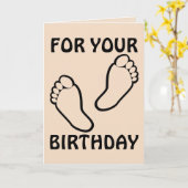 CARTE D'ANNIVERSAIRE MASSAGE À PIED (Fleur jaune)