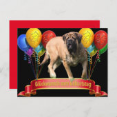 Carte d'anniversaire Mastiff carte postale (Devant / Derrière)