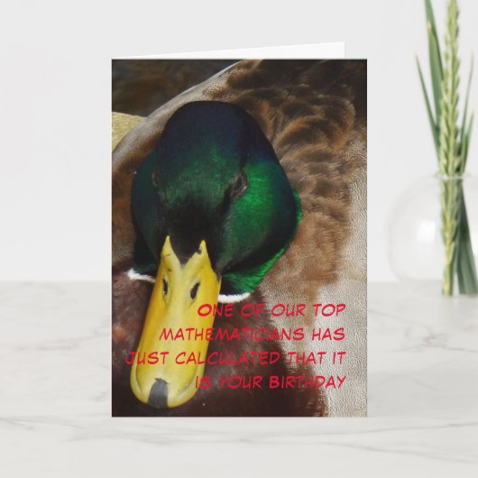 Carte d'anniversaire Mathématicien (Devant)