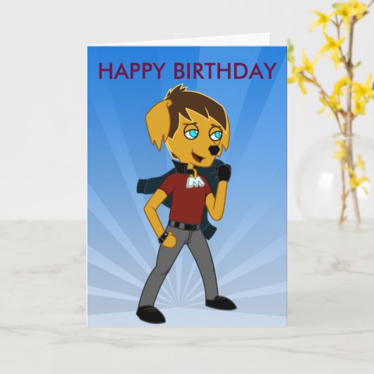 Carte d'anniversaire maximum (Fleur jaune)