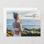 Carte d'anniversaire Meditation Yoga Namaste (Devant / Derrière)