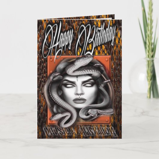 Carte d'anniversaire medusa (Devant)