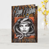 Carte d'anniversaire medusa (Fleur jaune)