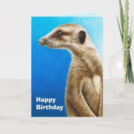 Carte d'anniversaire Meerkat (Devant)