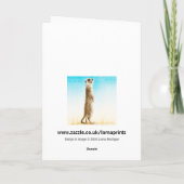 Carte d'anniversaire Meerkat (Dos)