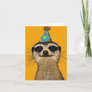 Carte d'anniversaire Meerkat joueuse