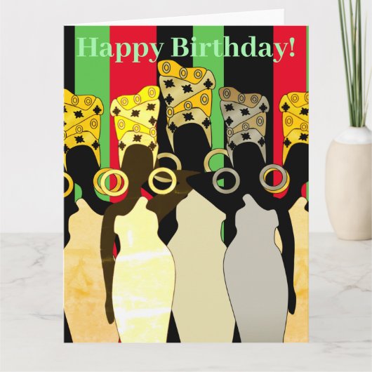 Carte d'anniversaire Melanin Queen African America (Devant)