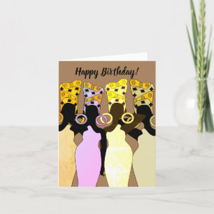 Carte d'anniversaire Melanin Queen African America