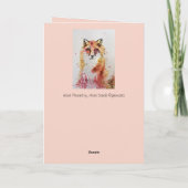Carte d'anniversaire Mens Red Fox Watercolor (Dos)