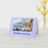 Carte d'anniversaire - Menton (Fleur jaune)