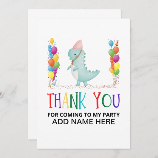 Carte d'anniversaire Merci (Devant / Derrière)