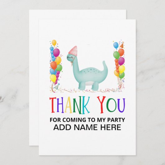 Carte d'anniversaire Merci (Devant / Derrière)