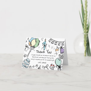 Carte d'anniversaire Merci à main