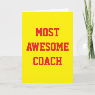 Carte d'anniversaire / Merci au coach le plus géni