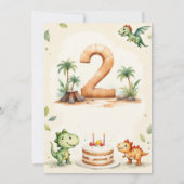 Carte d'anniversaire Merci Dinosaur Deux-Rex (Dos)
