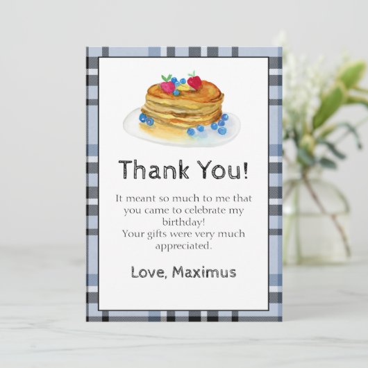 Carte d'anniversaire Merci Pancake (Debout devant)