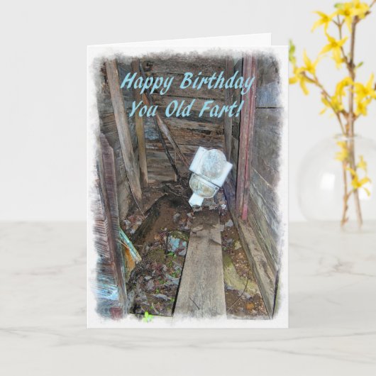 Carte d'anniversaire merdique (Fleur jaune)