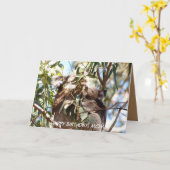 Carte d'anniversaire mère avec Koala joey (Fleur jaune)