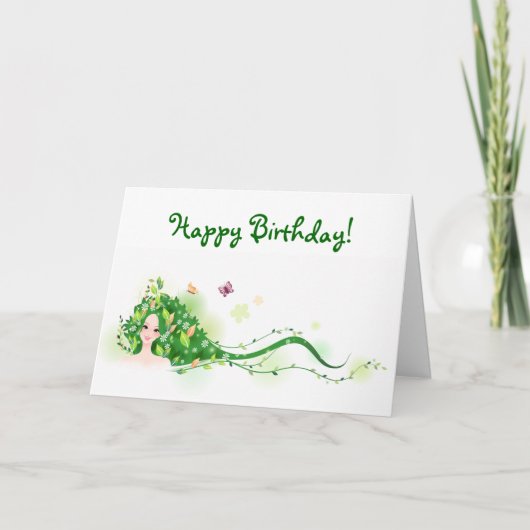 Carte d'anniversaire Mère Nature (Devant)