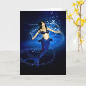 Carte d'anniversaire Mermaid Magic (Fleur jaune)