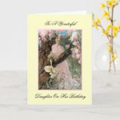 Carte d'anniversaire merveilleuse de fille (Fleur jaune)