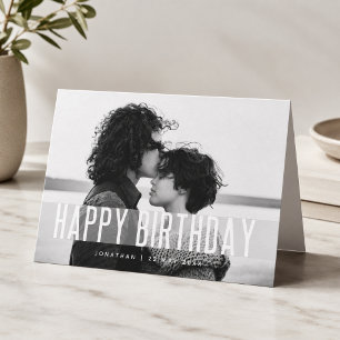 Carte d'anniversaire Message plié avec photo per