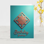 Carte d'anniversaire Metallic Bloom (Fleur jaune)