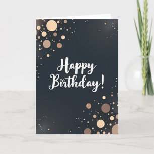 Carte d'anniversaire Metallic Dots