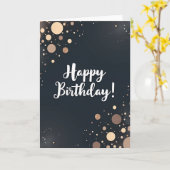 Carte d'anniversaire Metallic Dots (Fleur jaune)