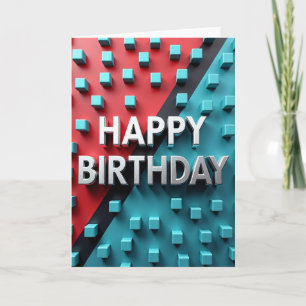 Carte d'anniversaire métallique