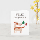 Carte d'anniversaire mexicaine - feliz cumpleaños (Fleur jaune)