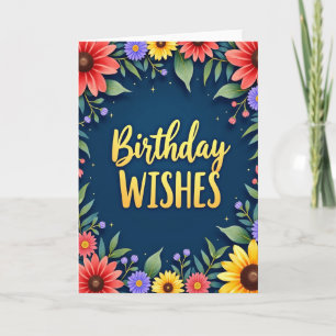 Carte d'anniversaire Midnight Bloom