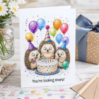 Carte d'anniversaire Mignon Hérisson Vous avez l'a