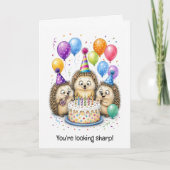 Carte d'anniversaire Mignon Hérisson Vous avez l'a (Devant)