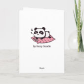 Carte d'anniversaire Mignon Panda et Ballons (Dos)