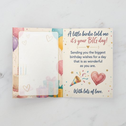 Carte d'anniversaire mignonne (Intérieur)