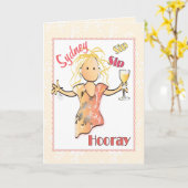 Carte d'anniversaire mignonne 40e pour elle (Fleur jaune)
