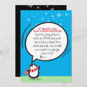 Carte d'anniversaire mignonne amusant Penguin Math (Devant / Derrière)