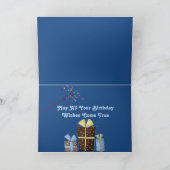 Carte d'anniversaire mignonne avec Basset Hound et (Intérieur)