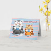 Carte d'anniversaire mignonne avec des cupcakes ma (Fleur jaune)