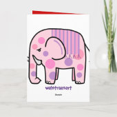 Carte d'anniversaire mignonne avec Motifs & Chouet (Dos)